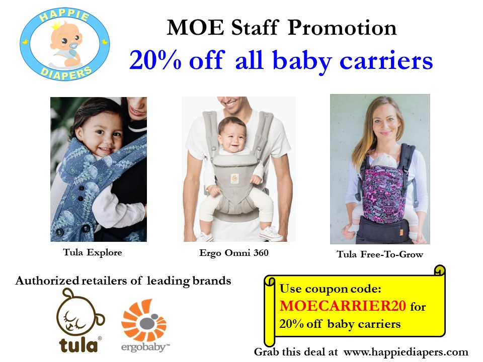 Happie Diapers 20 off Baby Carriers Ministry of Education Sports and Recreation Club